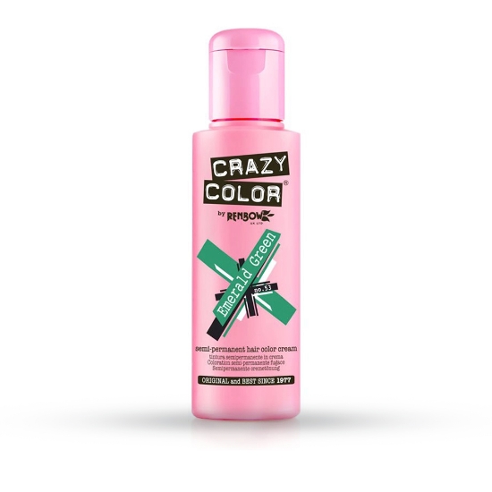 CRAZY COLOR - Vopsea semi-permanenta EMERALD GREEN - no.53 - 100 ml