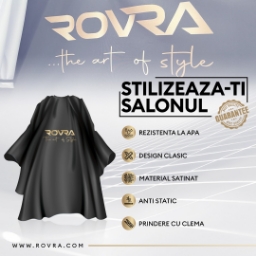 Pelerina coafor/frizerie ROVRA - Neagra