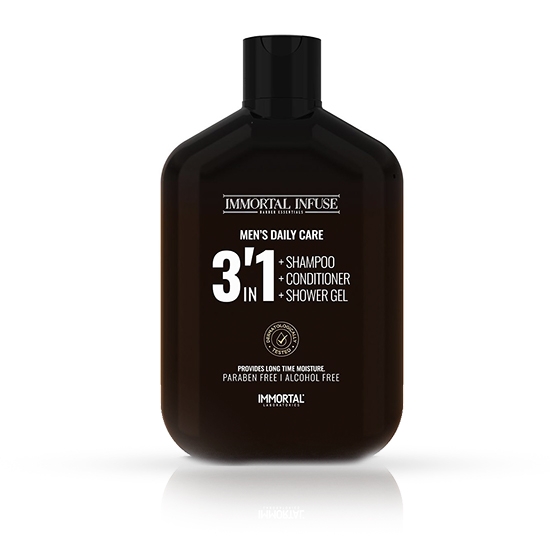 Sampon pentru par 3 in 1 (sampon,balsam,gel de dus) - IMMORTAL - 500 ml