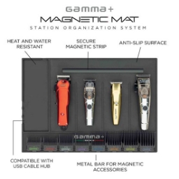 Covor magnetic - GAMMA+ - pentru ustensile si masini de tuns -  Negru - PTAPMAGBARB