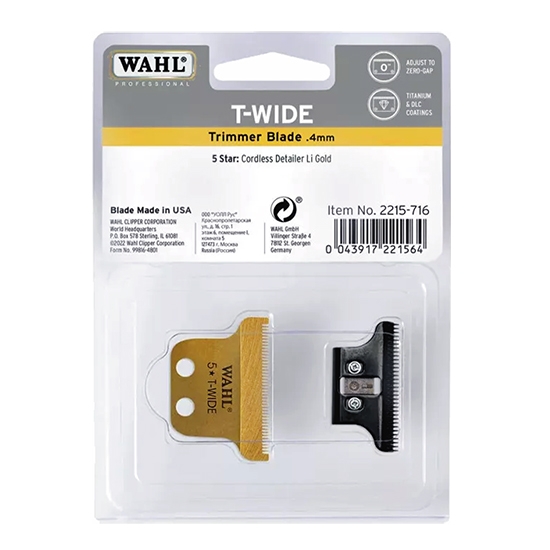 Masina de contur - WAHL -  fara fir Detailer - T-wide - Gold