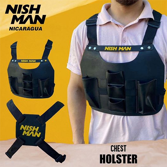 Vesta pentru instrumente frizerie - NISH MAN - Neagra
