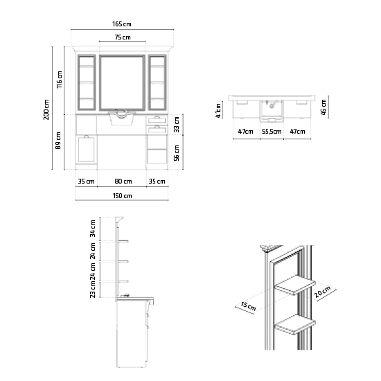 Mobilier Frizerie / Barber Shop - MIRPLAY - JULES