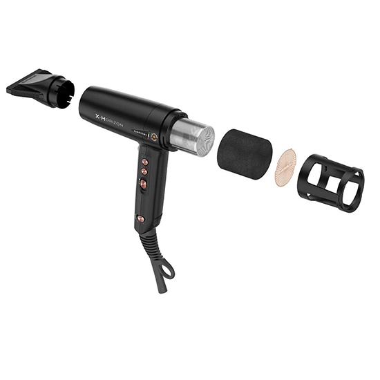 Uscator de par - GAMMA+  HORIZON - 120.000 RPM - Negru 