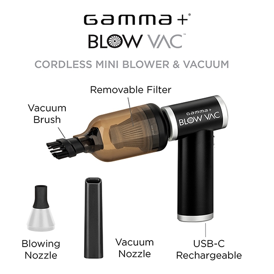 Imagine Dispozitiv GAMMA+ suflare aer si vacuum - pentru frizerie - PSOFBLOWVAC