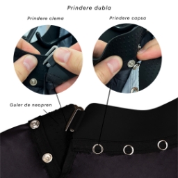 Pelerina guler neopren - coafor/frizerie ROVRA - Neagra R