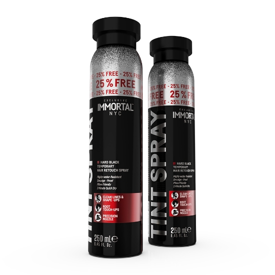 Spray pentru colorarea parului - IMMORTAL - Negru - 250 ml 