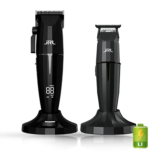 Set JRL ONYX - Masina de tuns + Masina de contur - Black- fara fir 