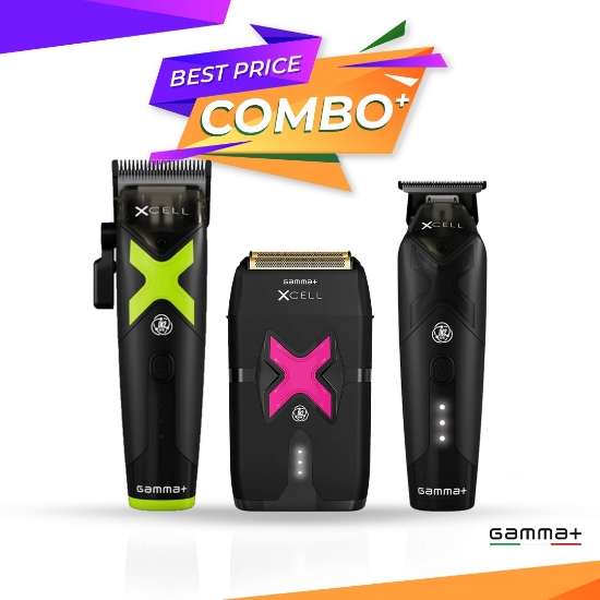 Set GAMMA+ XCELL  - Masina de tuns + Masina de contur + Masina de ras 