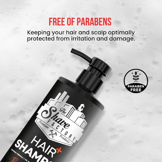 Imagine Sampon - SHAVE FACTORY - pentru par fara  parabeni - 1000 ml 