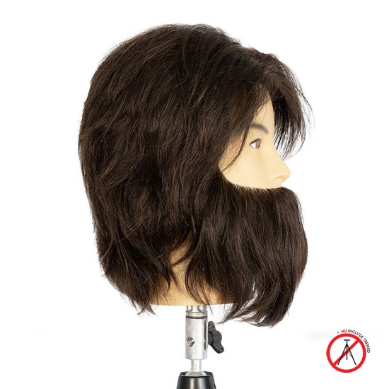 Imagine Cap de manechin + barba EXALTO - MIKE - par 100% natural