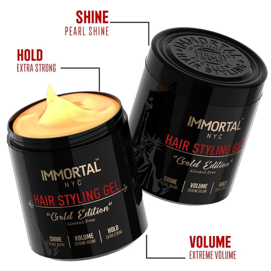 Imagine Gel de par - IMMORTAL - Gold Edition  - Fara alcool - 500 ml