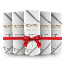 Imagine Pachet promo - Gulere de hartie Rovra pentru frizerie - set 5 role - 6 buc