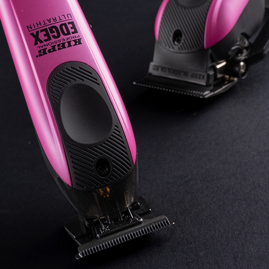 Imagine Set EDGE X - KIEPE - Masina de tuns + Masina de contur -  Ultra Thin - Roz