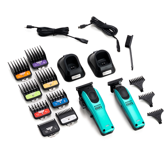 Imagine Set EDGE X - KIEPE - Masina de tuns + Masina de contur -  Ultra Thin - Albastru