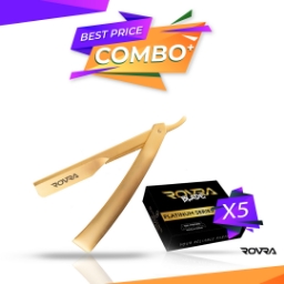 Arată detalii pentru Pachet promo - ROVRA - Brici otel inoxidabil Auriu + 5 buc. X Lame pentru ras Imagine Pachet promo - ROVRA - Brici otel inoxidabil Auriu + 5 buc. X Lame pentru ras