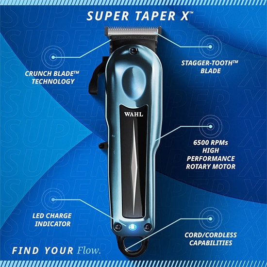 Masina de tuns - WAHL -  Super Taper X™ - 6500 RPM - fara fir 