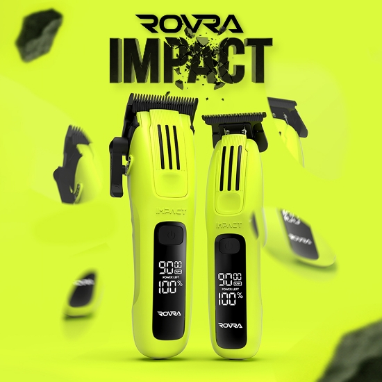Imagine Set ROVRA - IMPACT - Masina de tuns + Masina de contur  - Verde