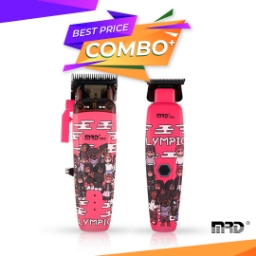 Set MRD - Masina de tuns Smart Brain  + Masina de contur  Smart Brain - fara fir - Roz - Olympics 