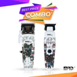 Set MRD - Masina de tuns Smart Brain  + Masina de contur  Smart Brain - fara fir - Alb- Olympics  - HC-90-4