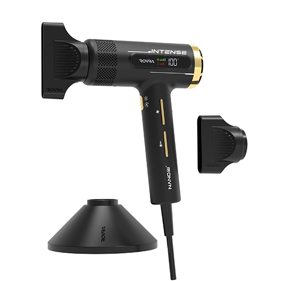 Uscator de par - ROVRA - INTENSE 110.000 RPM - Negru - RT112 (1600 W)